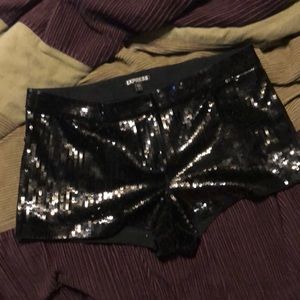 Express sequin shorts